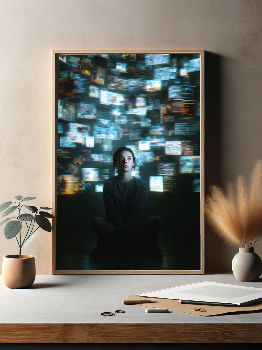 Digital Mindscape Portrait Poster. — room view 2