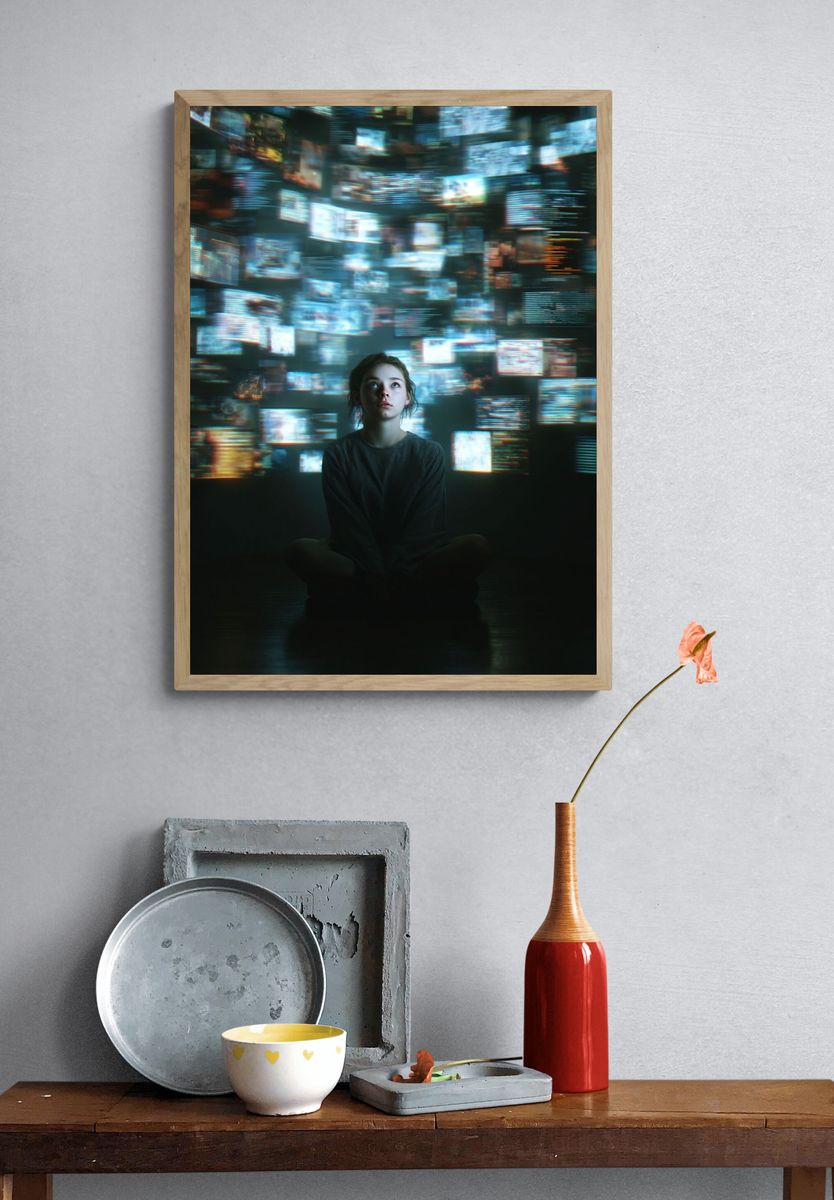 Digital Mindscape Portrait Poster. — room view 3