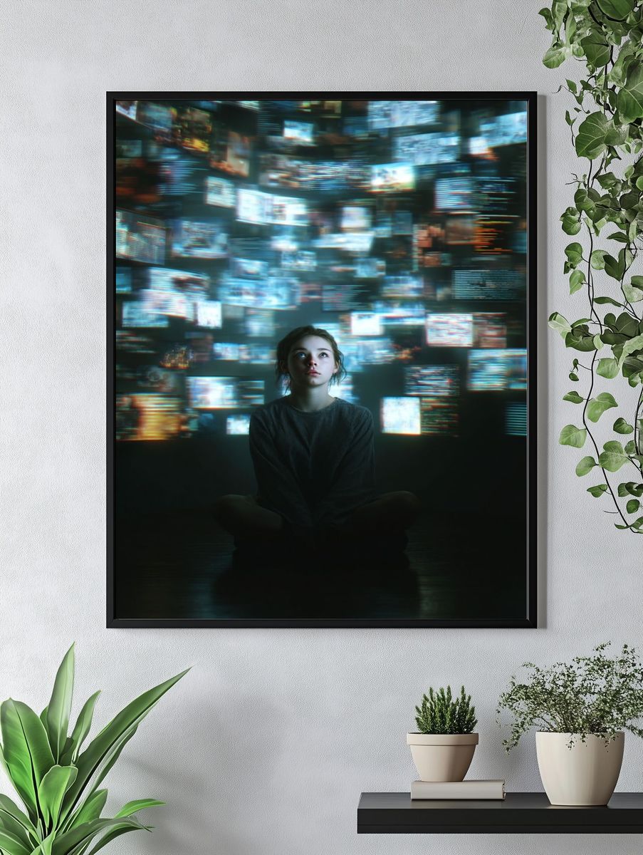 Digital Mindscape Portrait Poster. — room view 4