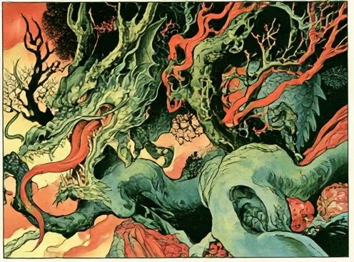 Surreal Tree Canopy Illustration Poster. poster detail