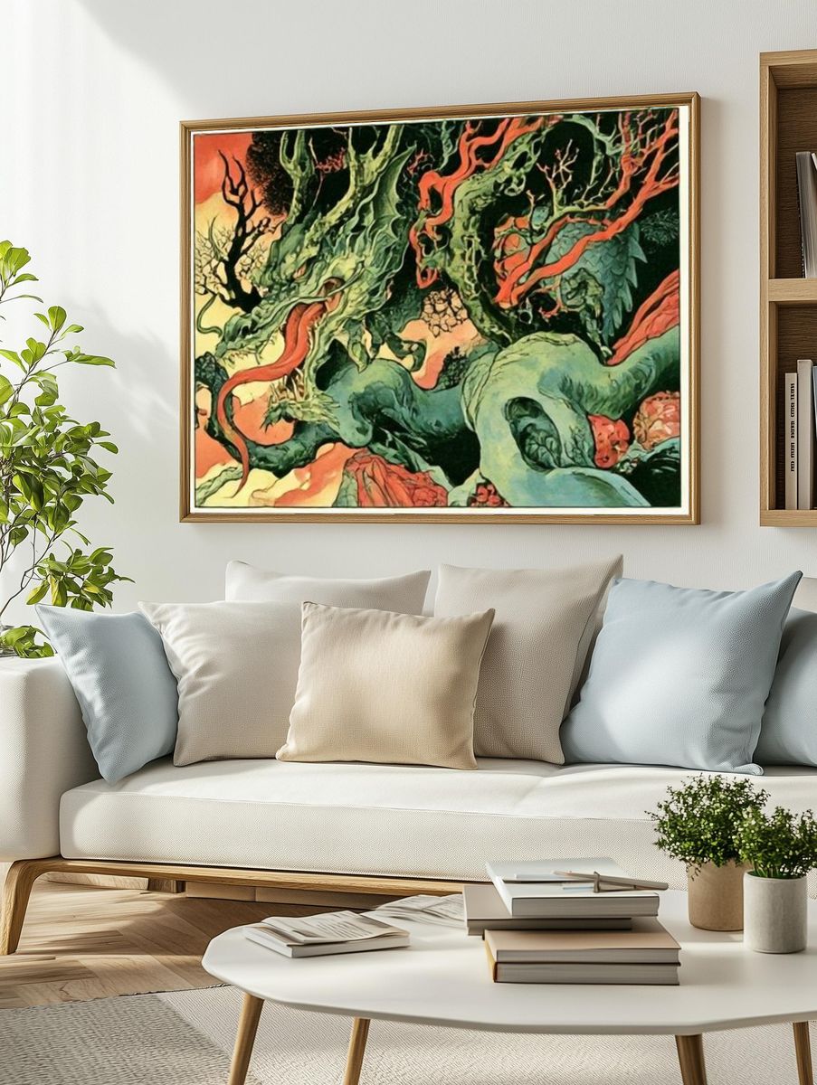 Surreal Tree Canopy Illustration Poster. — room view 2