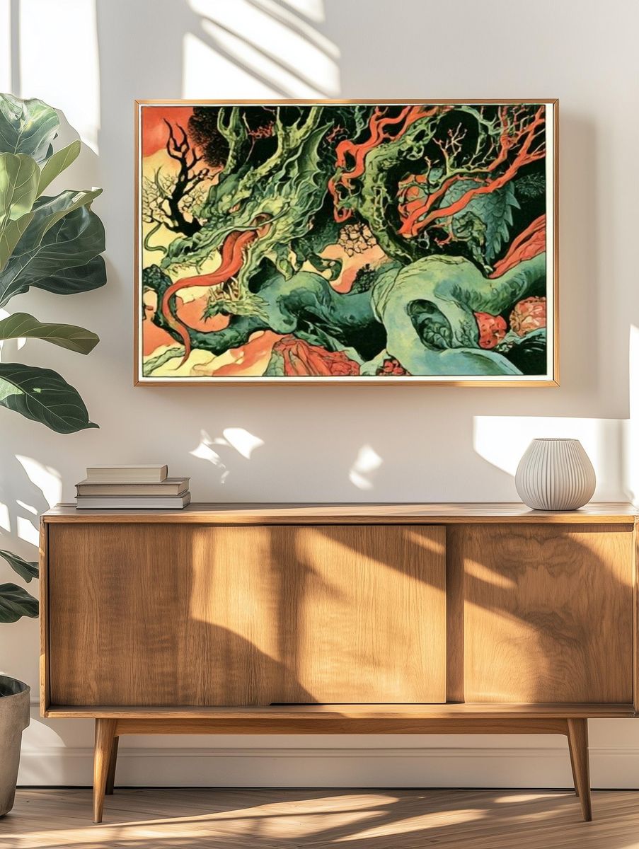 Surreal Tree Canopy Illustration Poster. — room view 3