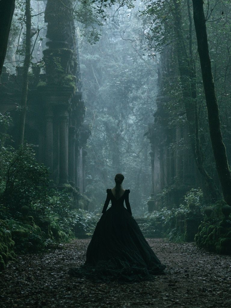 Misty Forest Silhouette Poster. poster detail