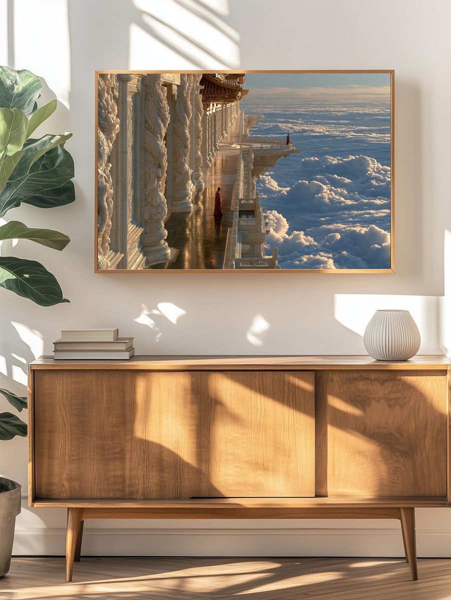 Cloud Temple Skywalk Print. — room view 3