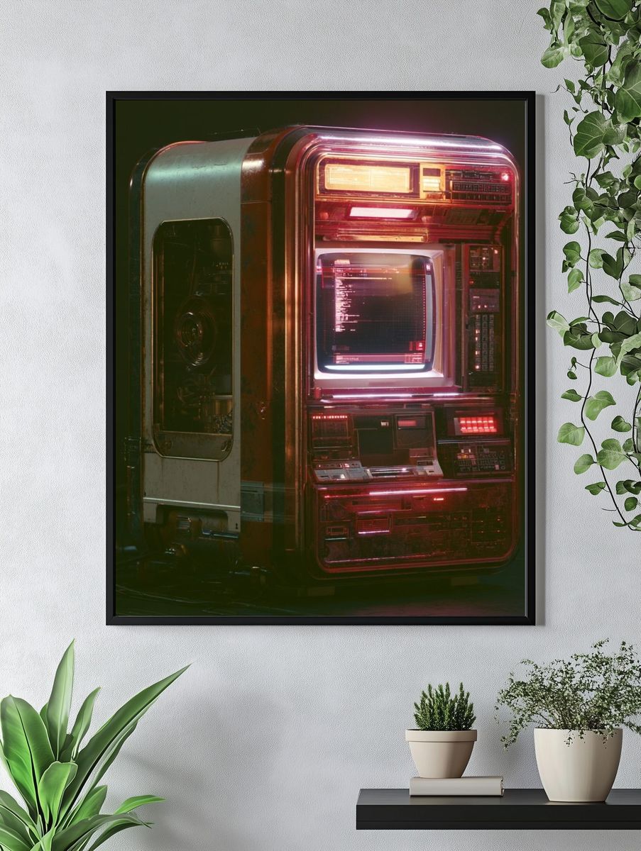 Retro Computer Terminal Poster. — room view 4