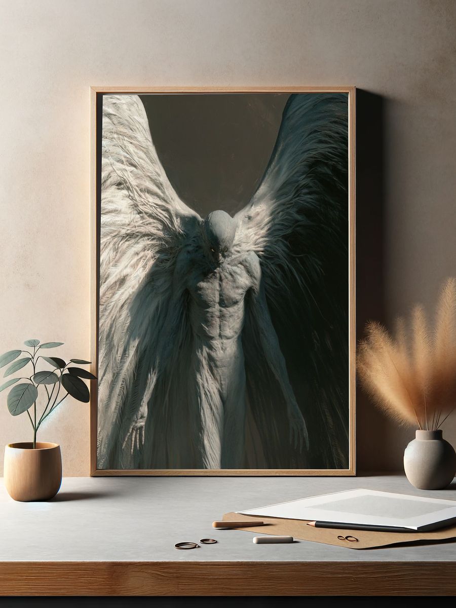 Winged Angel Dark Fantasy Poster. — room view 2