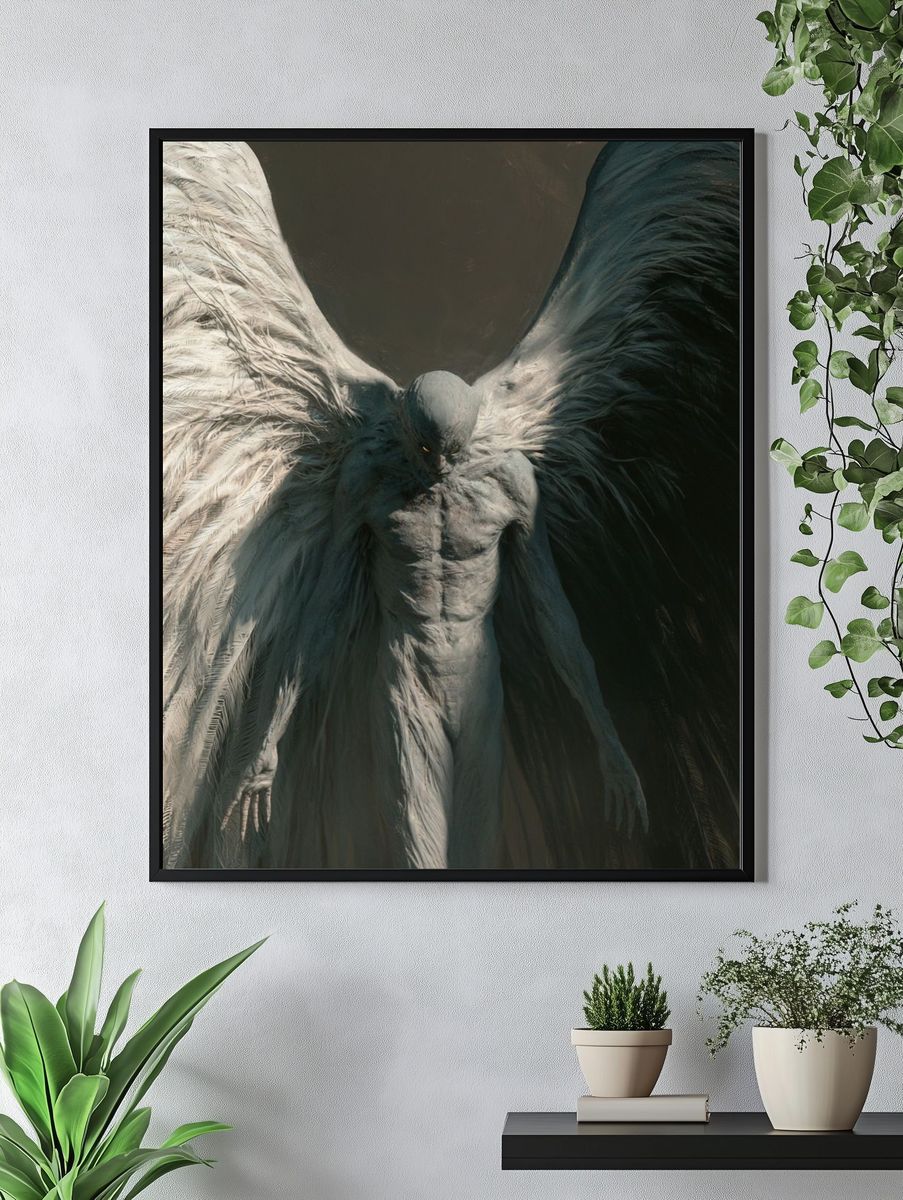 Winged Angel Dark Fantasy Poster. — room view 4