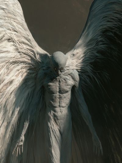 Winged Angel Dark Fantasy Poster.