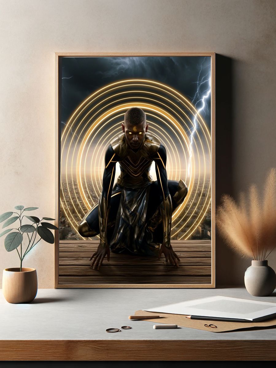 Celestial Warrior Digital Art Poster. — room view 2