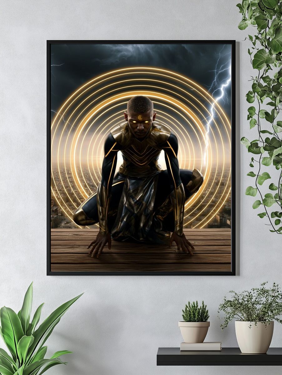 Celestial Warrior Digital Art Poster. — room view 4