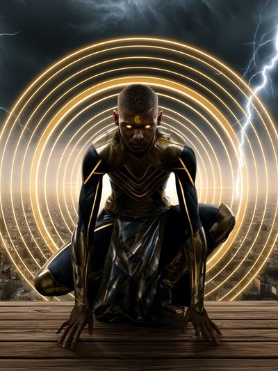 Celestial Warrior Digital Art Poster.