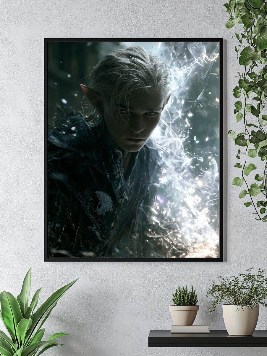 Elven Warrior Fantasy Print. — room view 4