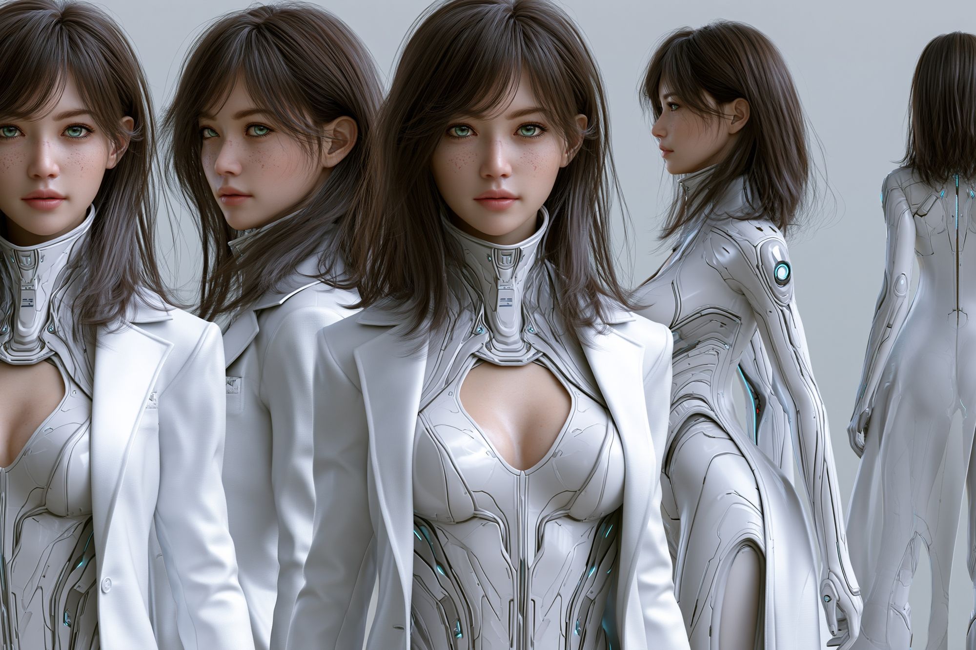 Futuristic Android Portrait Poster. poster — illustration art