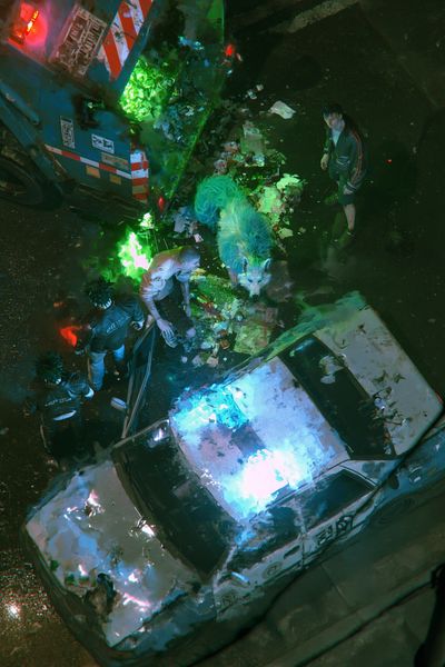 Neon Street Scene — Cyberpunk Print. poster