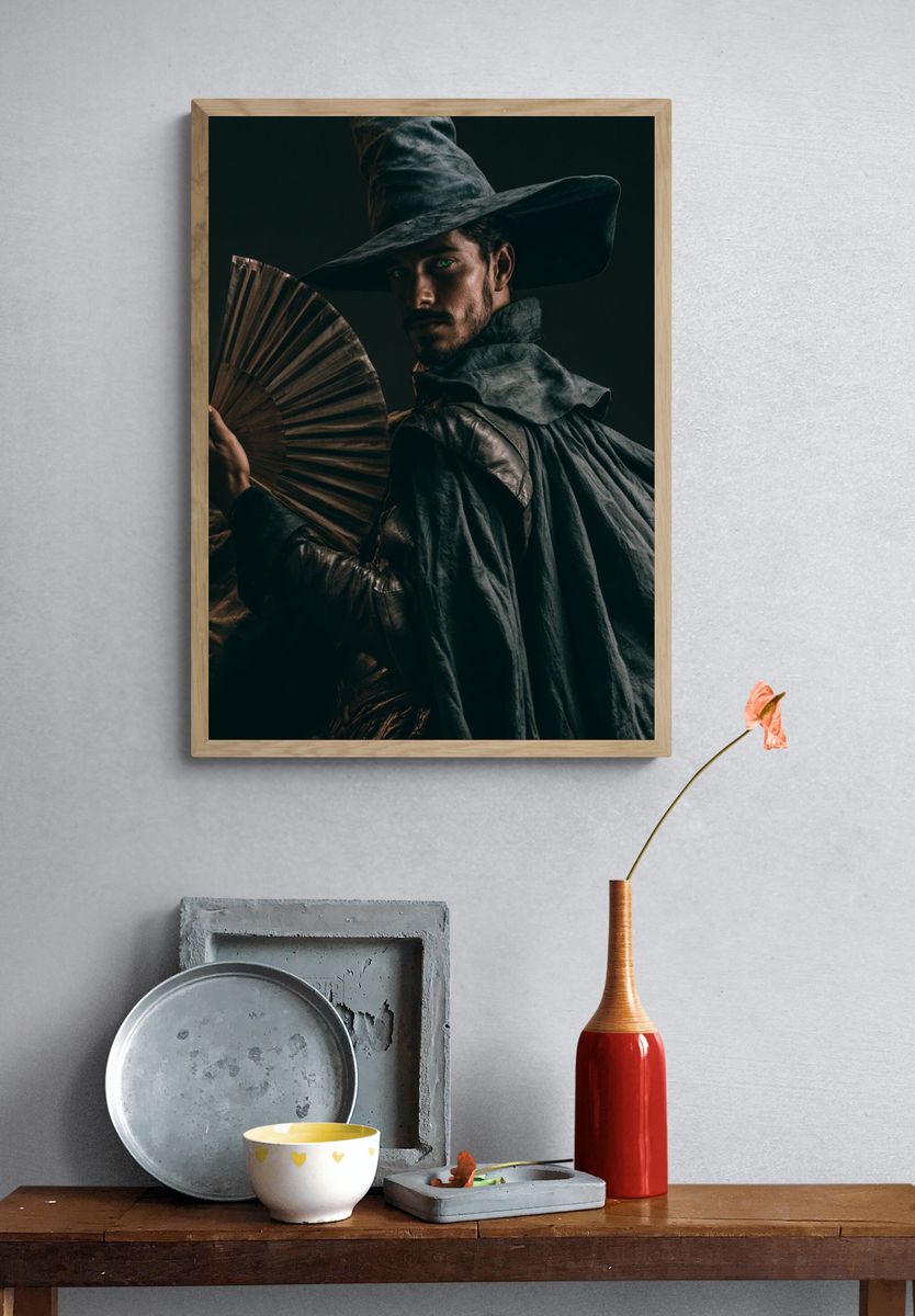 Dark Wizard Portrait Poster. — room view 3