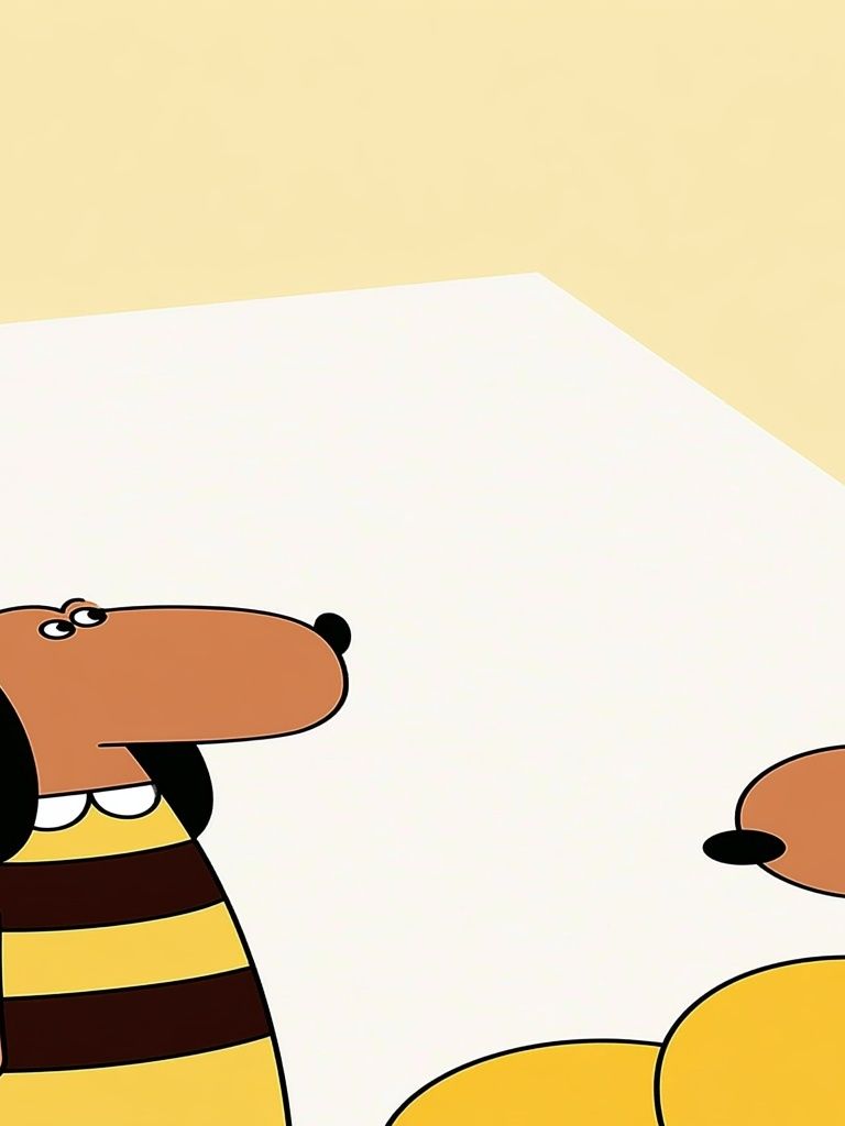 Cartoon Dogs Illustration Poster. poster detail