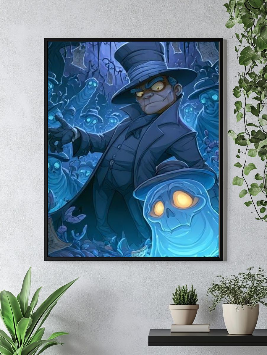 Haunted Top Hat Villain Illustration Poster. — room view 4