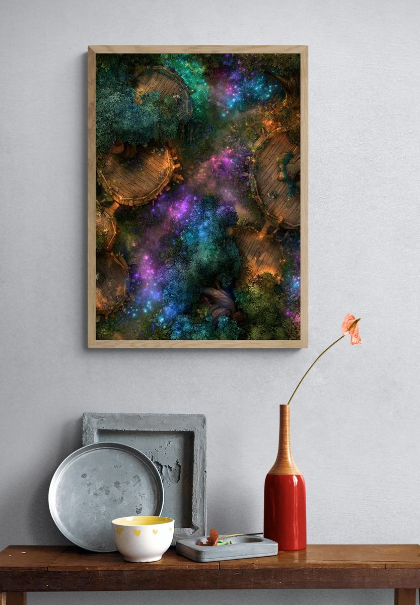 Enchanted Forest Canopy Poster. — room view 3
