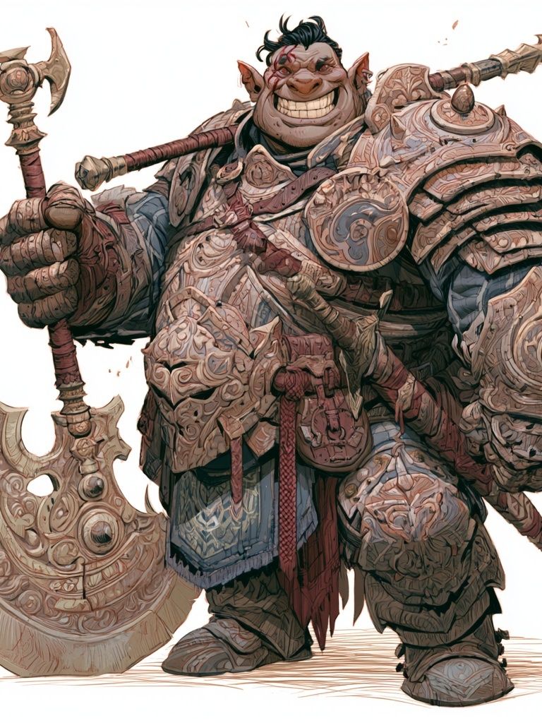 Orc Warrior Fantasy Illustration Poster. poster detail