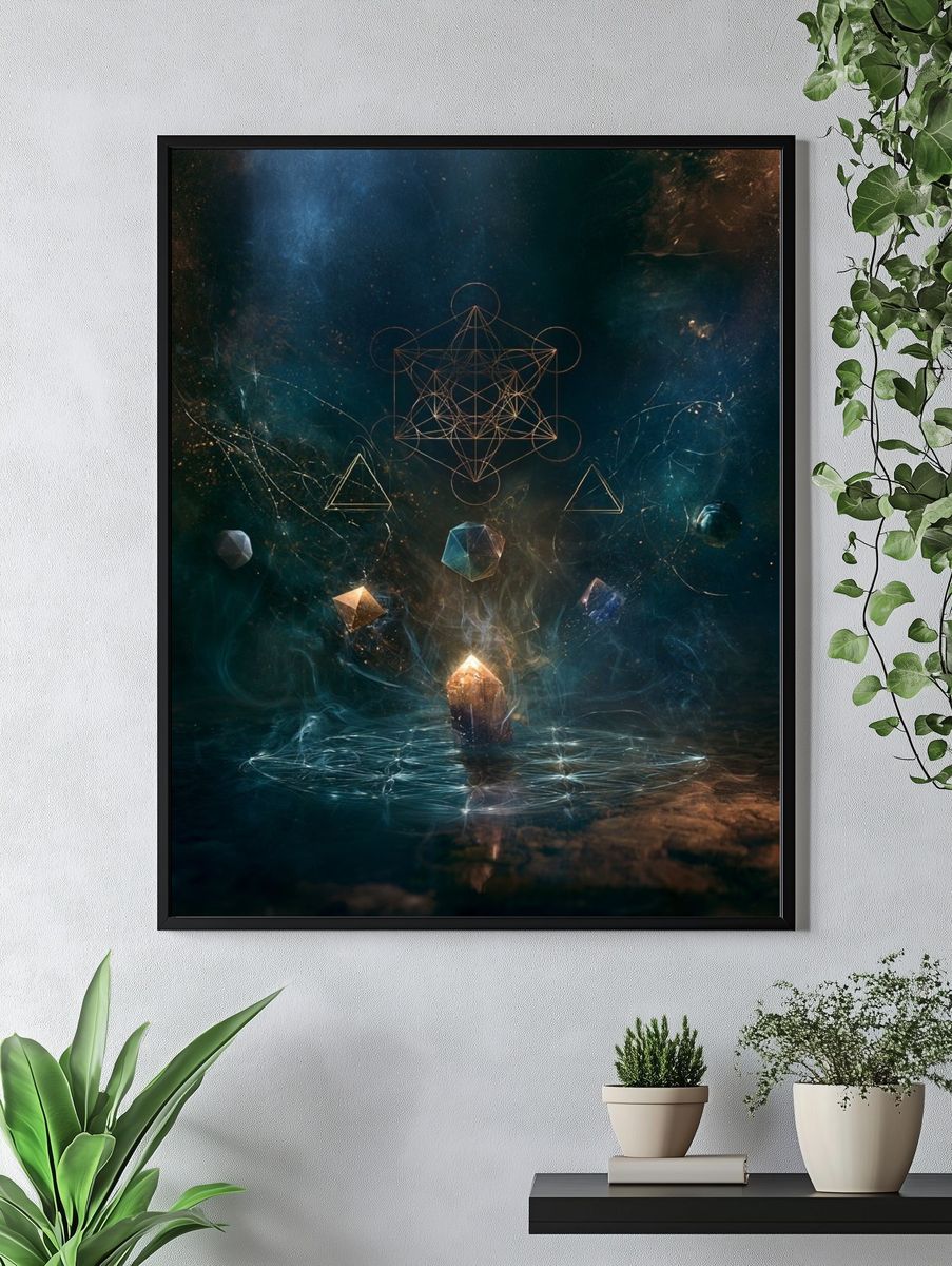 Cosmic Sacred Geometry Print. — room view 4