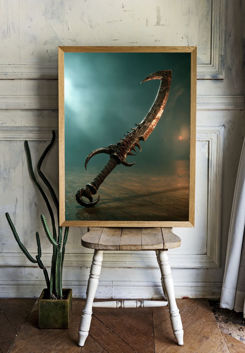 Fantasy Dagger Illustration Poster. room preview