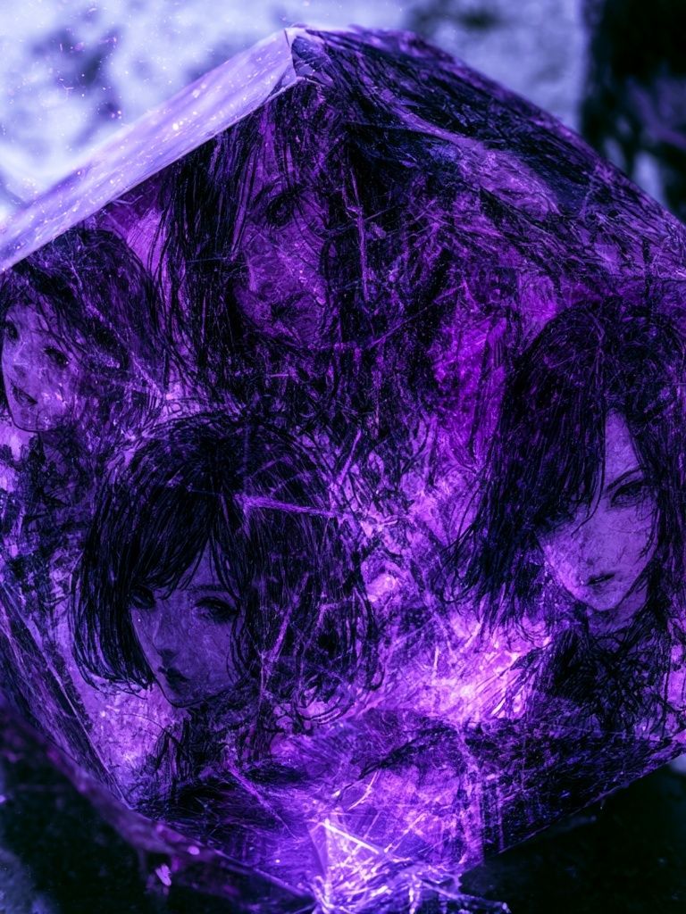 Purple Crystal Portrait Poster. poster — illustration art