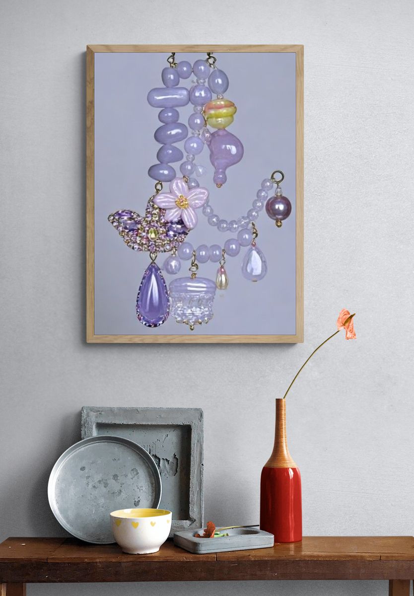 Lavender Beaded Charm Poster. — room view 3