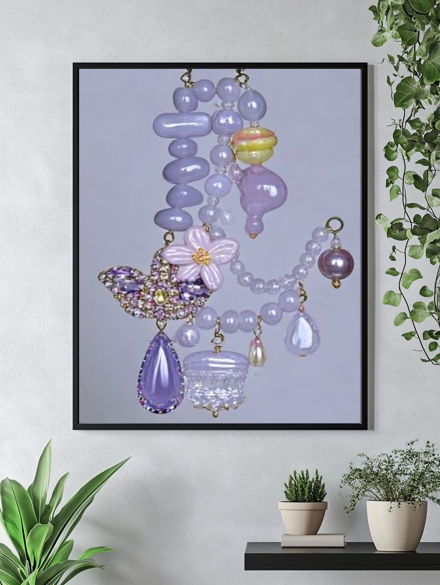 Lavender Beaded Charm Poster. — room view 4