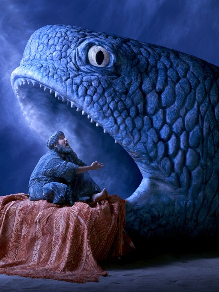 Giant Blue Serpent Fantasy Poster. poster — illustration art