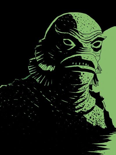Creature Portrait Illustration Poster.