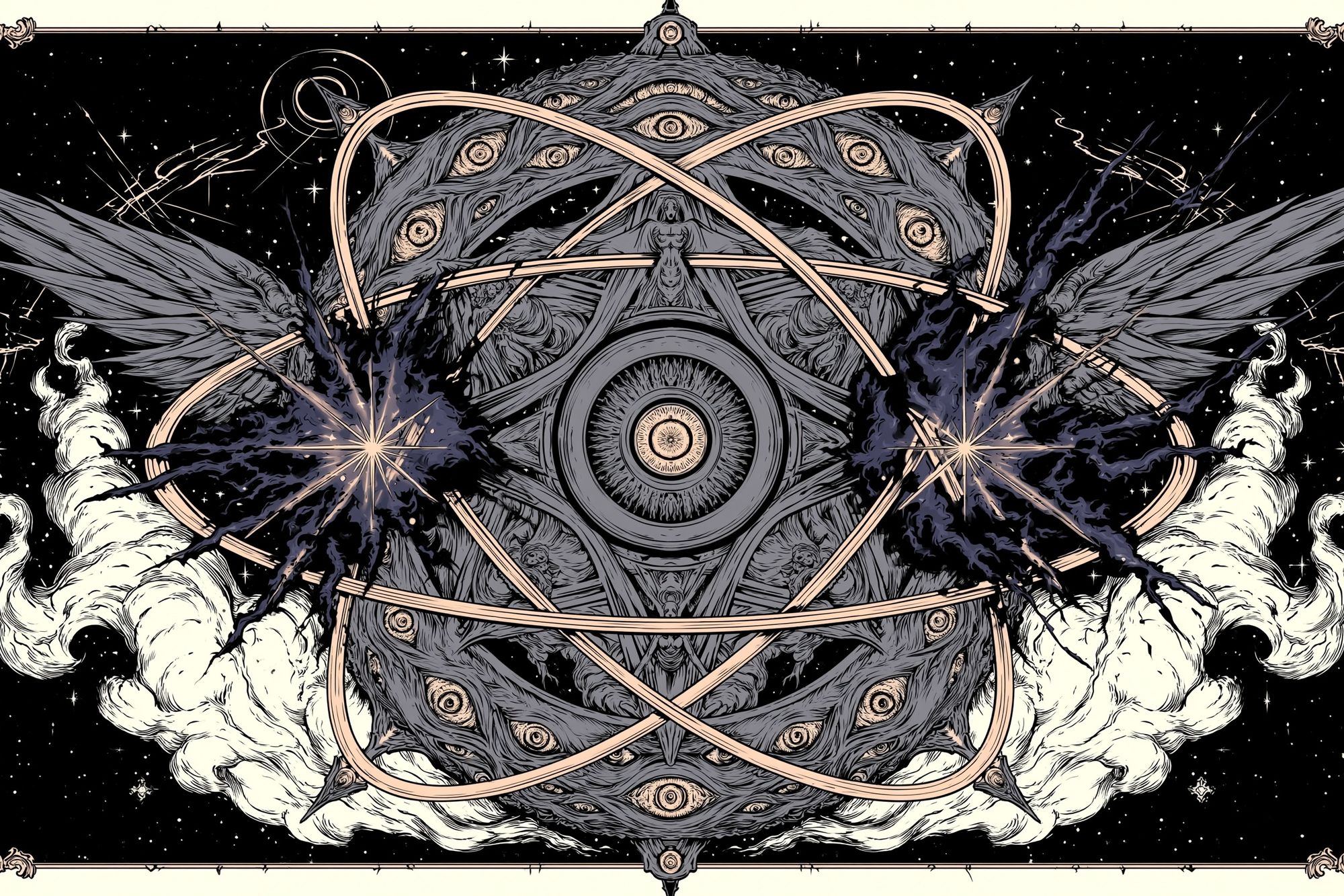 Celestial Eye Mandala Illustration Poster. poster detail