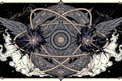 Celestial Eye Mandala Illustration Poster.