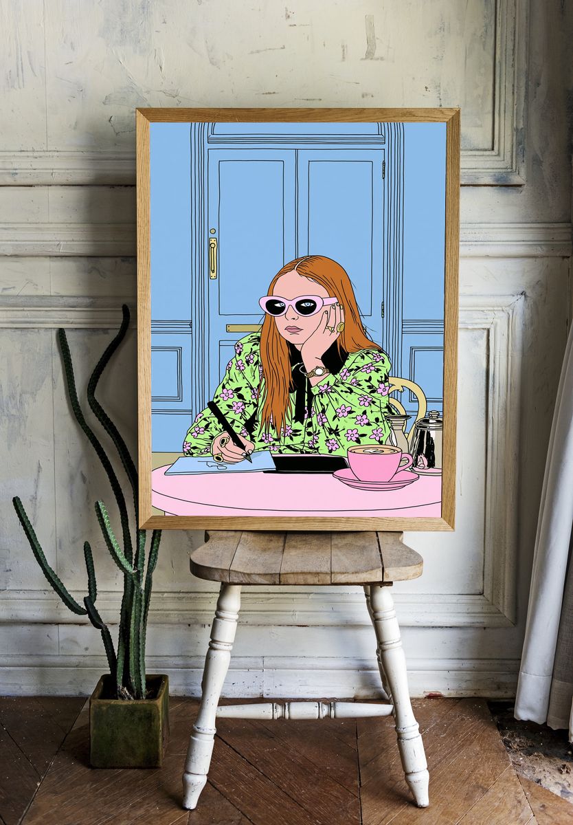 Fashion Illustration Poster. — room view 1