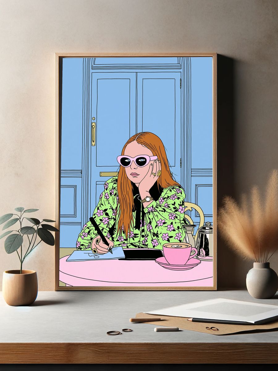 Fashion Illustration Poster. — room view 2