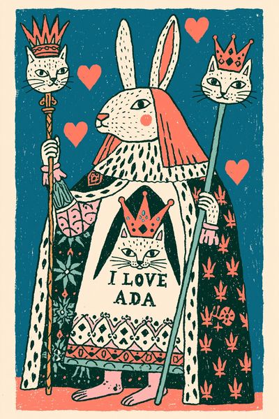 I Love Ada Cat Queen Poster.