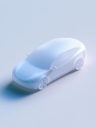 Futuristic Electric Car Illustration Poster.