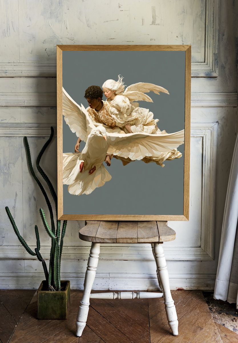 Angel Flight Contemporary Print. — room view 1