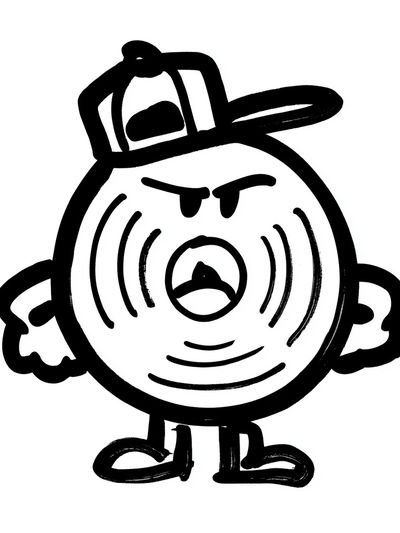 Angry Cartoon Character Print. poster