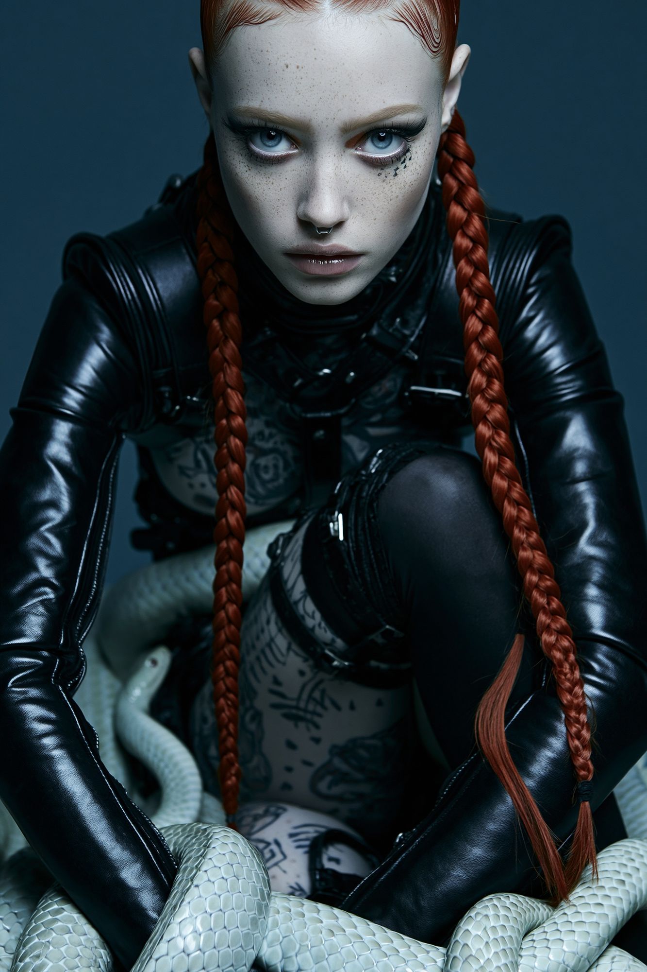Gothic Snake Portrait Print. poster detail
