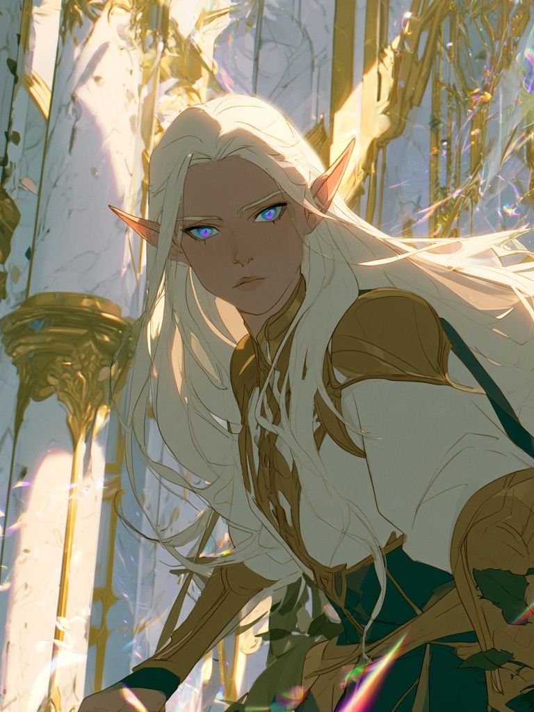 Elven Guardian Digital Art Poster. poster — illustration art