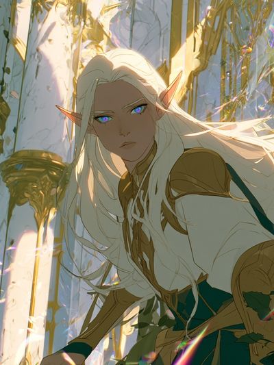 Elven Guardian Digital Art Poster. poster