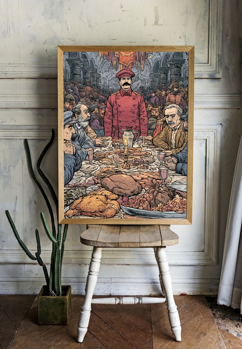 Feast of Power Illustration Poster. room preview