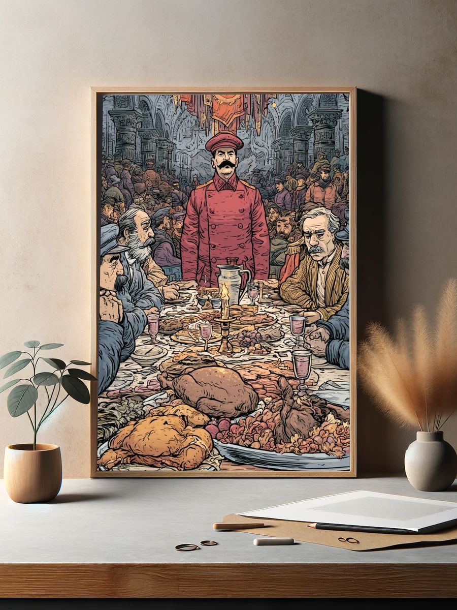 Feast of Power Illustration Poster. — room view 2