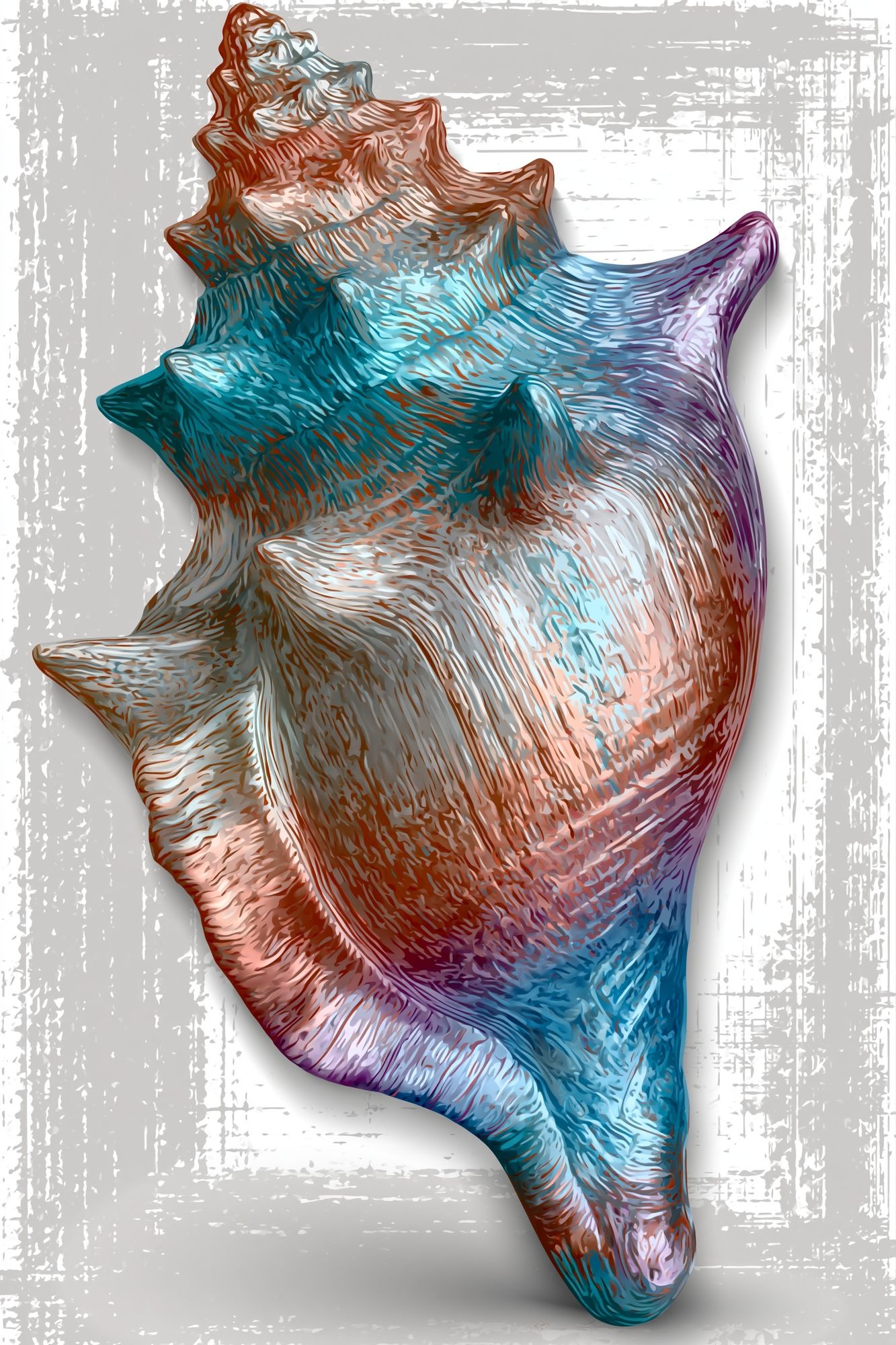 Colorful Seashell Illustration Poster. poster detail