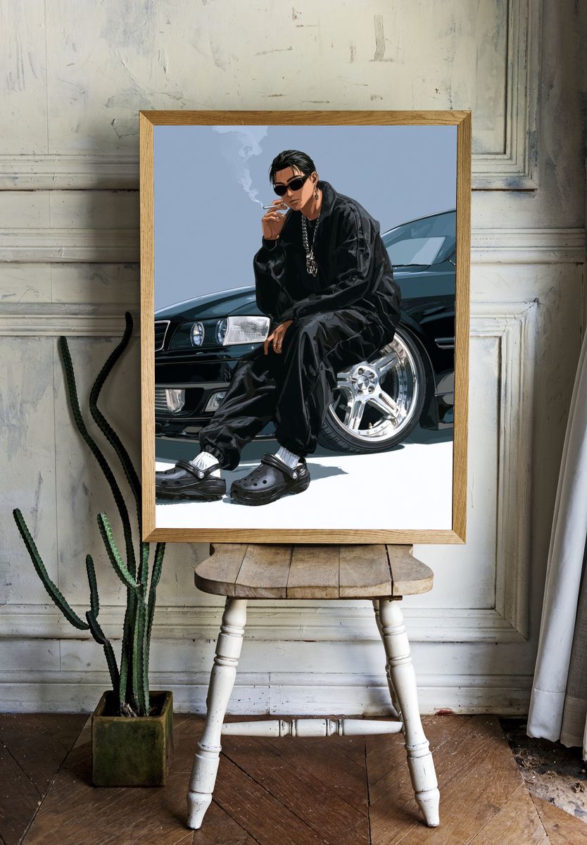 Streetwear Car Portrait Poster. room preview