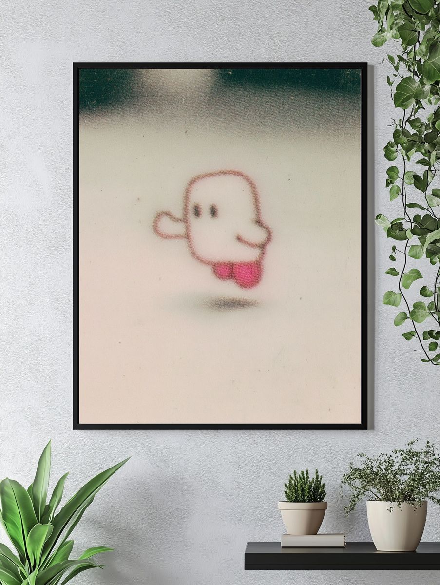 Ghost Character Illustration Poster. — room view 4
