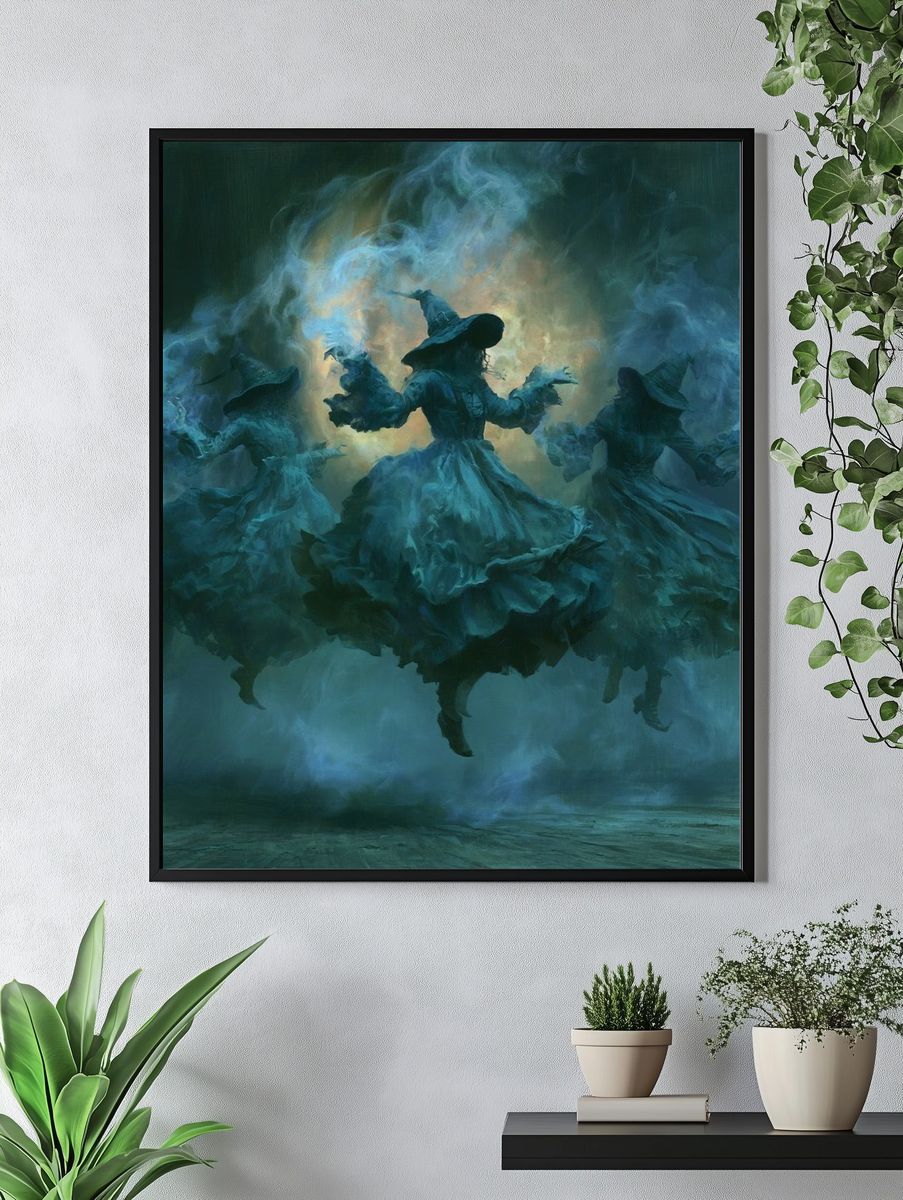 Witch Dance in Blue Smoke Poster. — room view 4