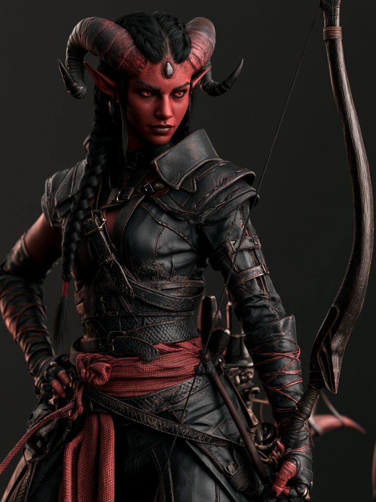 Demon Archer Digital Art Poster. poster — illustration art
