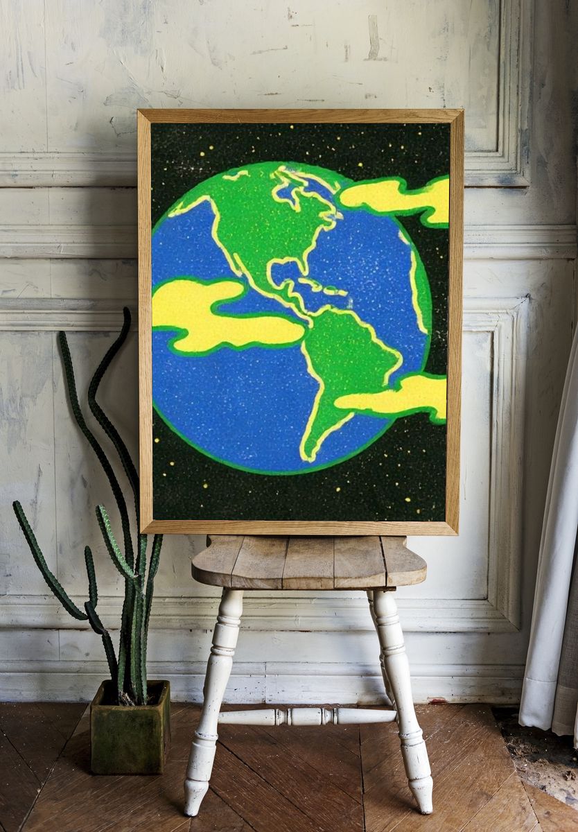 Earth in Space Illustration Poster. room preview