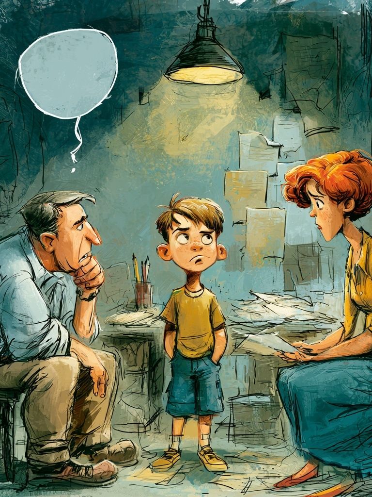 Family Counseling Illustration Poster. poster detail